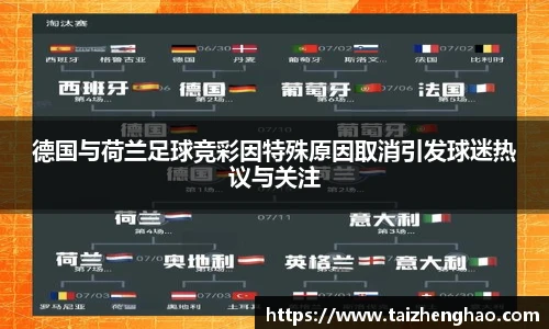 德国与荷兰足球竞彩因特殊原因取消引发球迷热议与关注