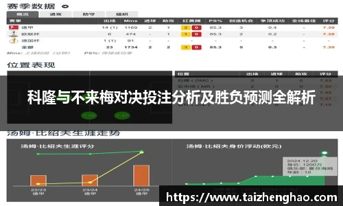科隆与不来梅对决投注分析及胜负预测全解析